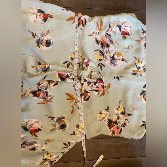 Lauren Ralph Lauren light sage green floral sleeveless crepe dress - Picture 5 of 9